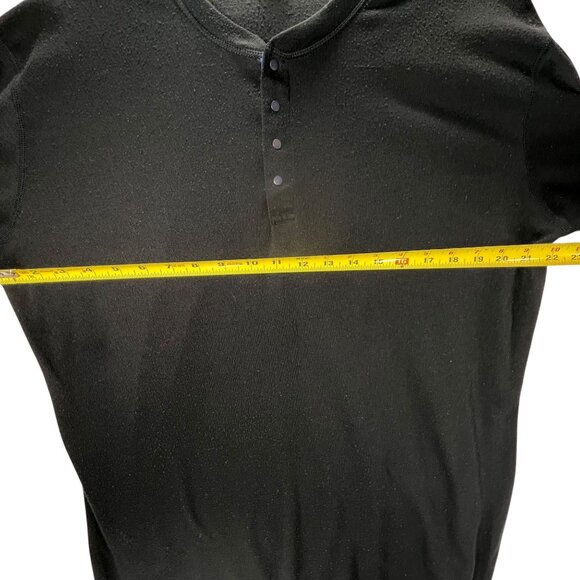 Vtg Patagonia Capilene Black Henley Shirt Snap Large Base Layer Long Sleeve USA - Picture 8 of 9